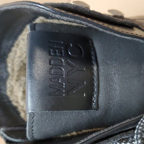 Madden NYC chukka boots men\'s sz 12 black distressed leather look faux fur lined